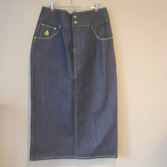NWOT Deck Player Design denim maxi skirt size 16 women's - Picture 3 of 8